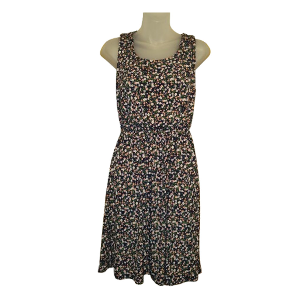 Kalleigh Women’s Dark Blue Floral Sleeveless Casual Style Dress Size M BG31